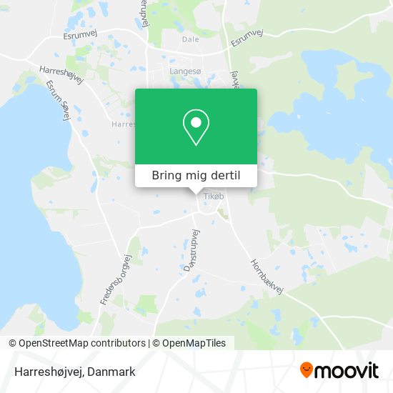 Harreshøjvej kort