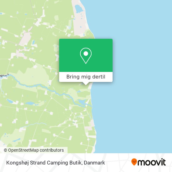 Kongshøj Strand Camping Butik kort