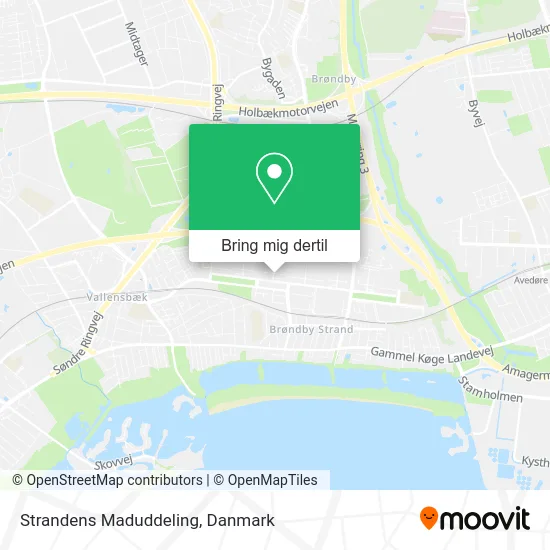 Strandens Maduddeling kort