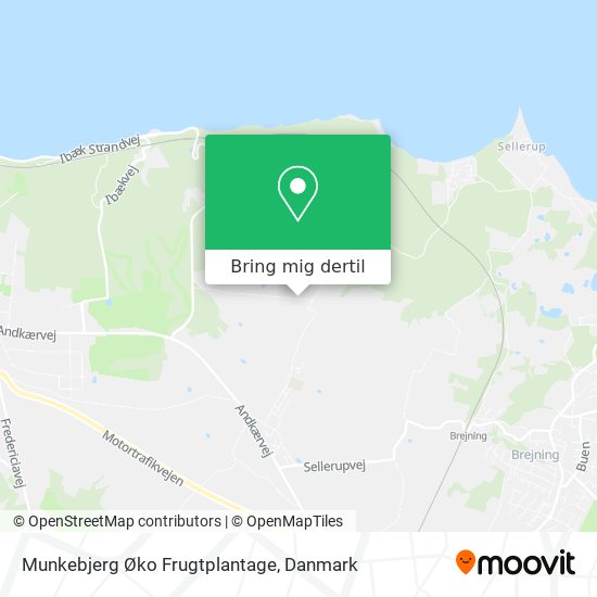 Munkebjerg Øko Frugtplantage kort