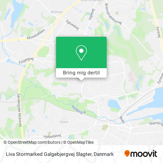 Liva Stormarked Galgebjergvej Slagter kort