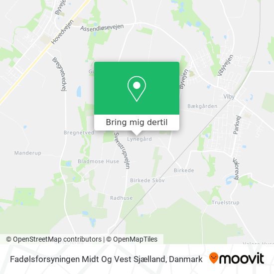Fadølsforsyningen Midt Og Vest Sjælland kort