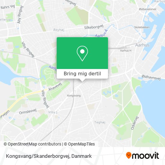 Kongsvang/Skanderborgvej kort