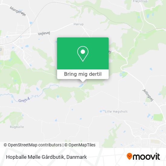 Hopballe Mølle Gårdbutik kort