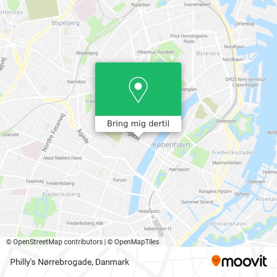 Philly's Nørrebrogade kort