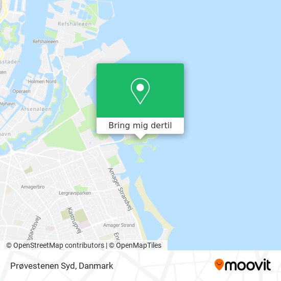 Prøvestenen Syd kort