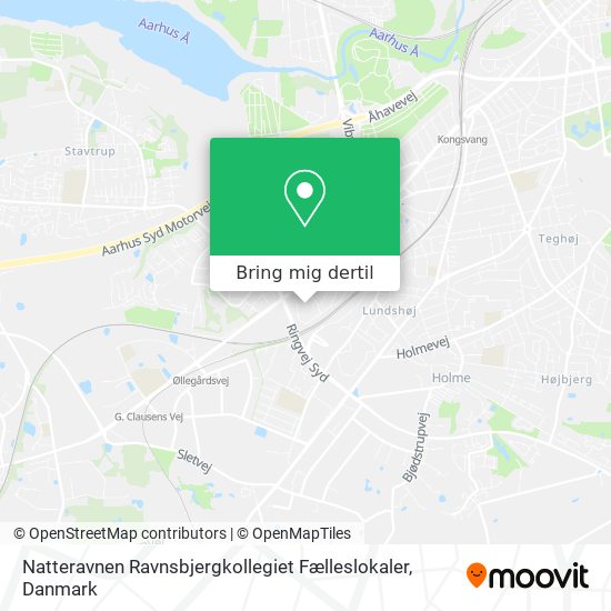 Natteravnen Ravnsbjergkollegiet Fælleslokaler kort