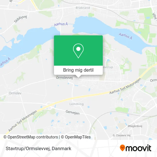 Stavtrup/Ormslevvej kort
