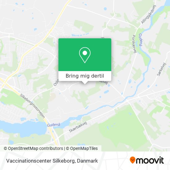 Vaccinationscenter Silkeborg kort