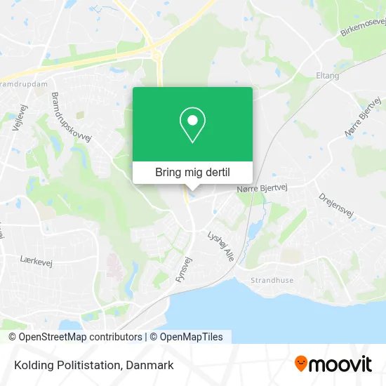 Kolding Politistation kort