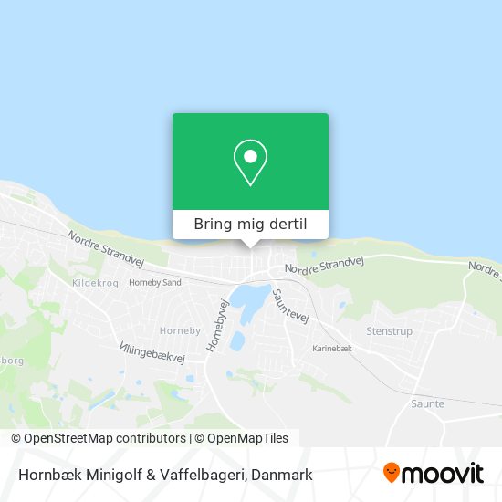 Hornbæk Minigolf & Vaffelbageri kort