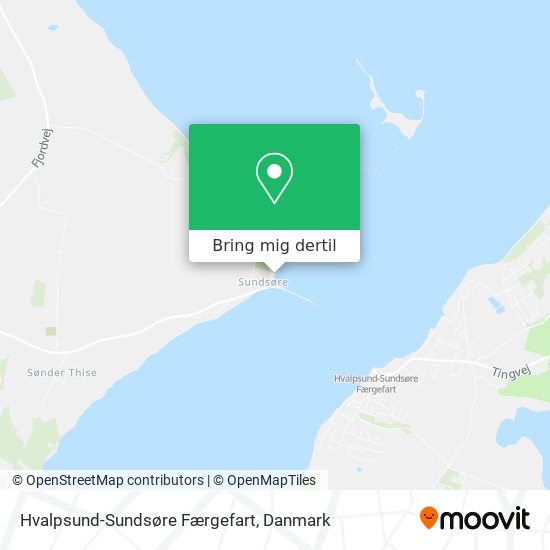 Hvalpsund-Sundsøre Færgefart kort
