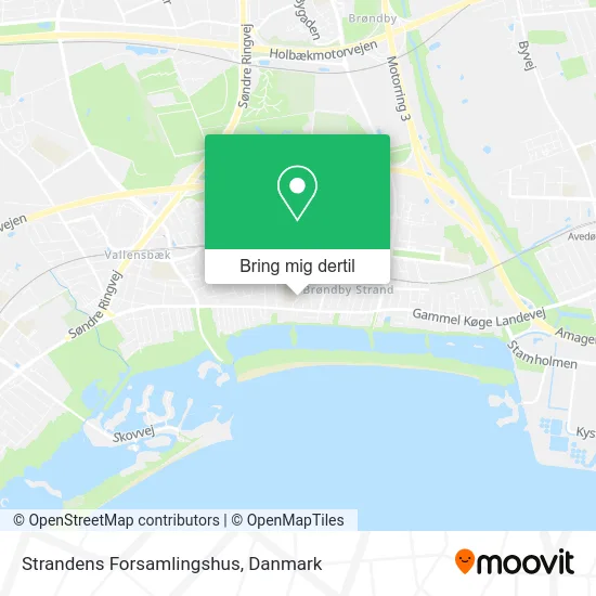 Strandens Forsamlingshus kort