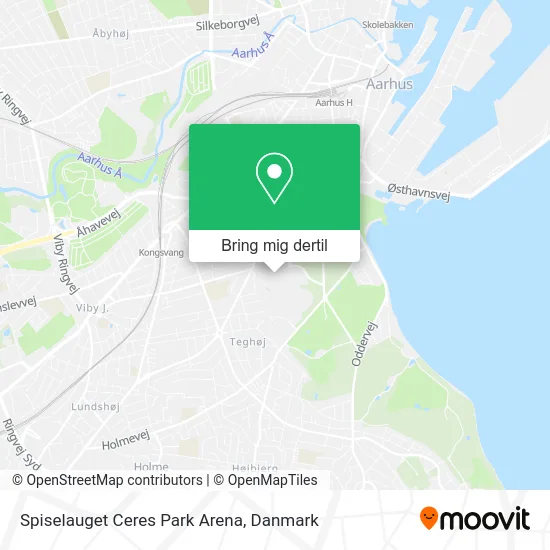 Spiselauget Ceres Park Arena kort