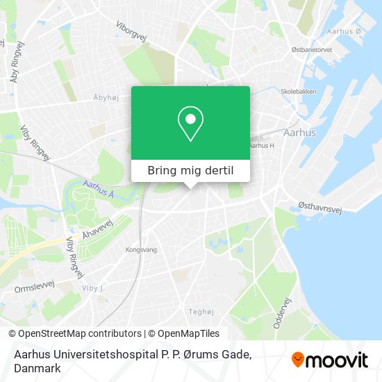 Aarhus Universitetshospital P. P. Ørums Gade kort