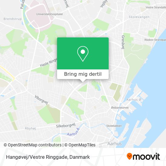 Hangøvej/Vestre Ringgade kort