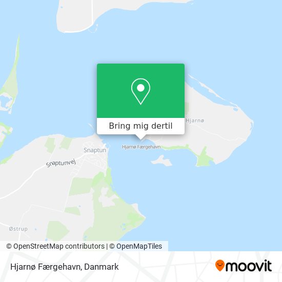 Hjarnø Færgehavn kort