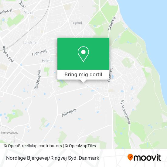 Nordlige Bjergevej/Ringvej Syd kort