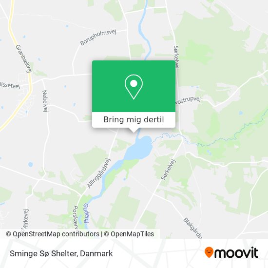 Sminge Sø Shelter kort