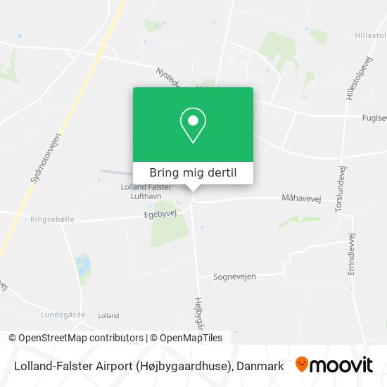 Lolland-Falster Airport (Højbygaardhuse) kort
