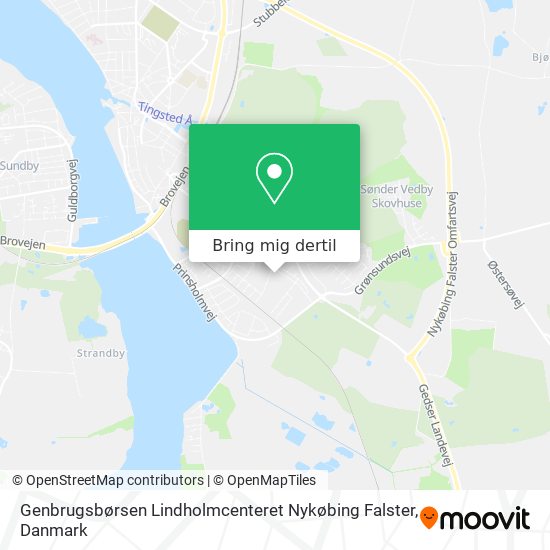 Genbrugsbørsen Lindholmcenteret Nykøbing Falster kort
