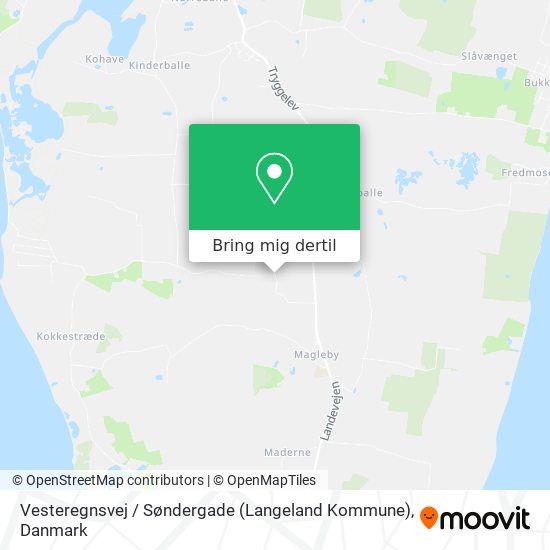 Vesteregnsvej / Søndergade (Langeland Kommune) kort