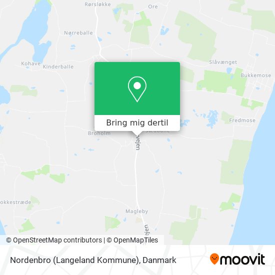 Nordenbro (Langeland Kommune) kort