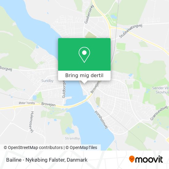 Bailine - Nykøbing Falster kort