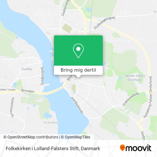 Folkekirken i Lolland-Falsters Stift kort