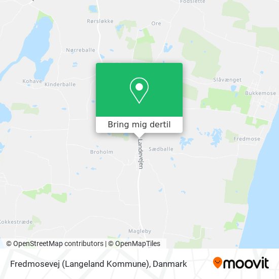 Fredmosevej (Langeland Kommune) kort