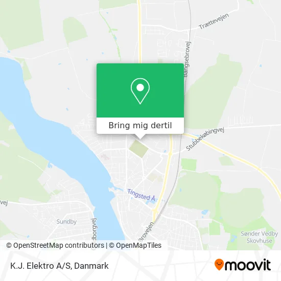 K.J. Elektro A/S kort