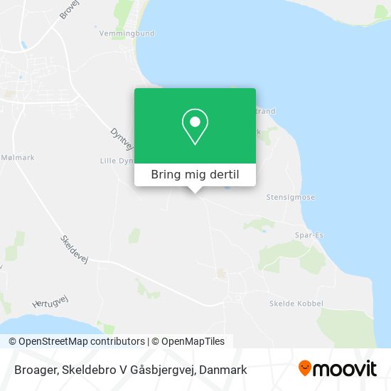 Broager, Skeldebro V Gåsbjergvej kort