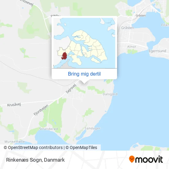 Rinkenæs Sogn kort
