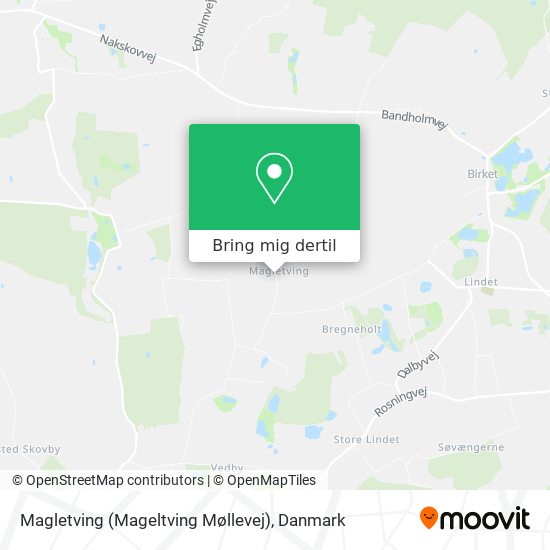 Magletving (Mageltving Møllevej) kort