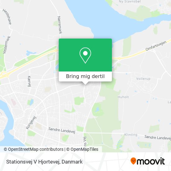 Stationsvej V Hjortevej kort