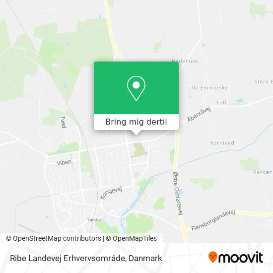 Ribe Landevej Erhvervsområde kort
