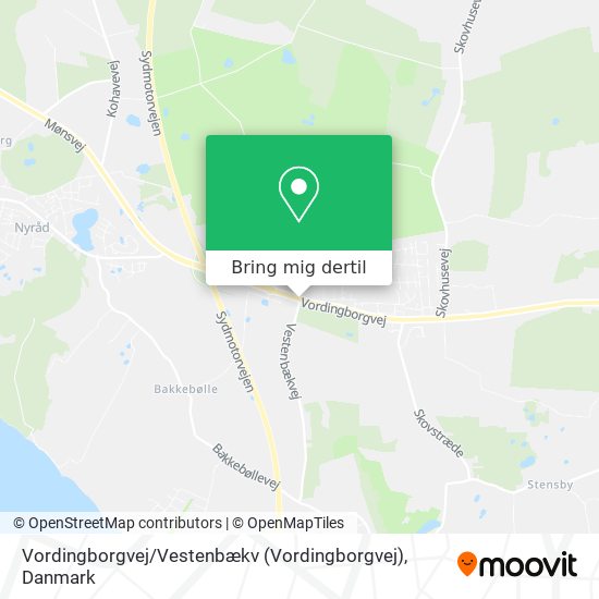 Vordingborgvej / Vestenbækv kort