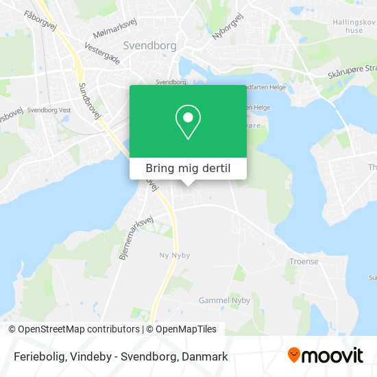 Feriebolig, Vindeby - Svendborg kort