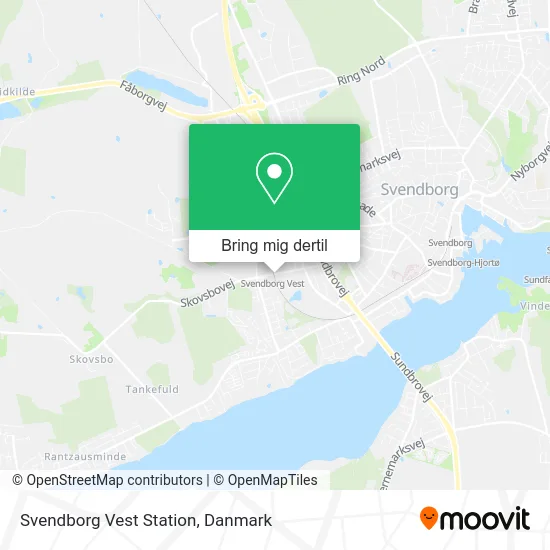 Svendborg Vest Station kort