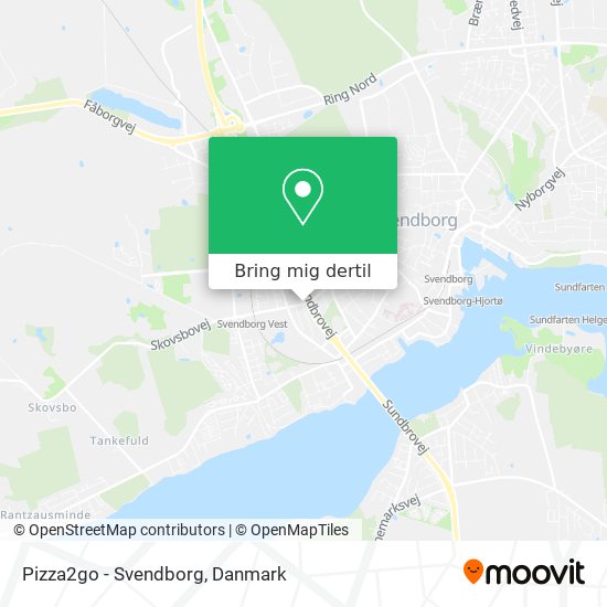 Pizza2go - Svendborg kort