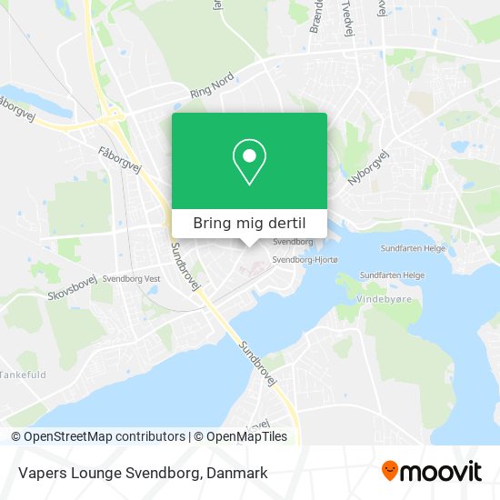 Vapers Lounge Svendborg kort