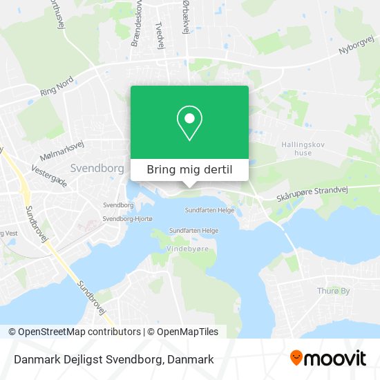 Danmark Dejligst Svendborg kort