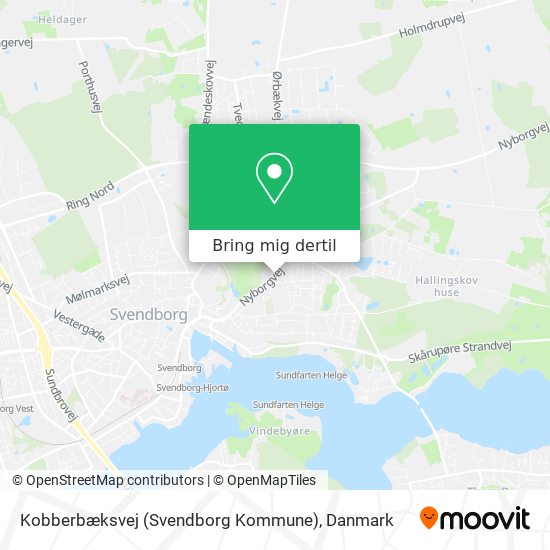 Kobberbæksvej (Svendborg Kommune) kort