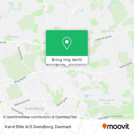 Karvil Biler A/S Svendborg kort