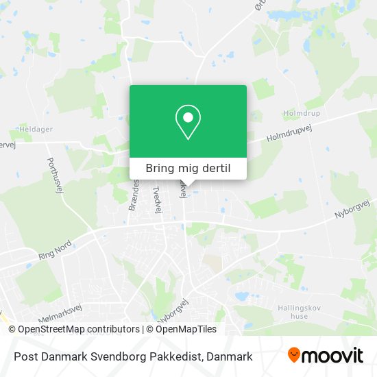 Post Danmark Svendborg Pakkedist kort