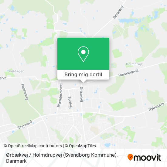 Ørbækvej / Holmdrupvej (Svendborg Kommune) kort