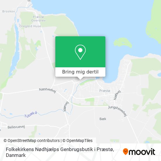 Folkekirkens Nødhjælps Genbrugsbutik i Præstø kort