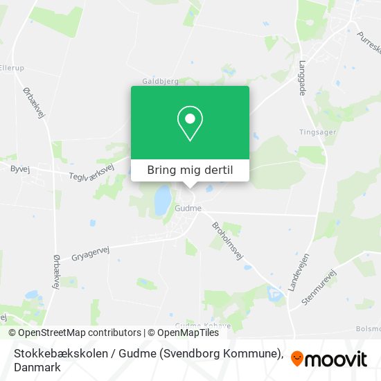 Stokkebækskolen / Gudme (Svendborg Kommune) kort