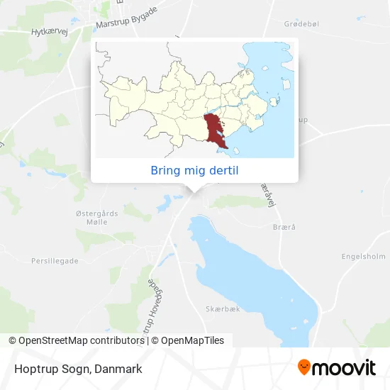 Hoptrup Sogn kort