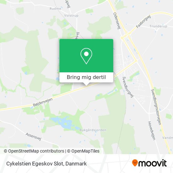 Cykelstien Egeskov Slot kort